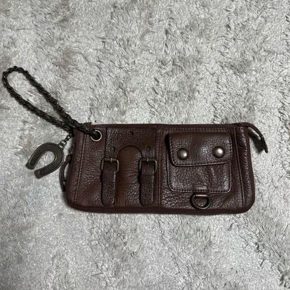 Betsy Johnson 100% Leather Wristlet Purse - Picture 2 of 8
